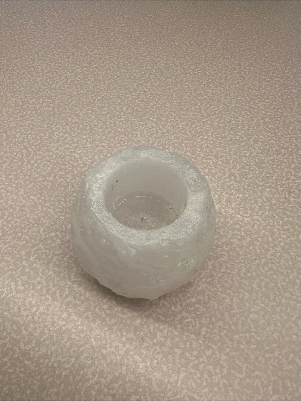 White Tealight Salt Candle Holder - Home Accents